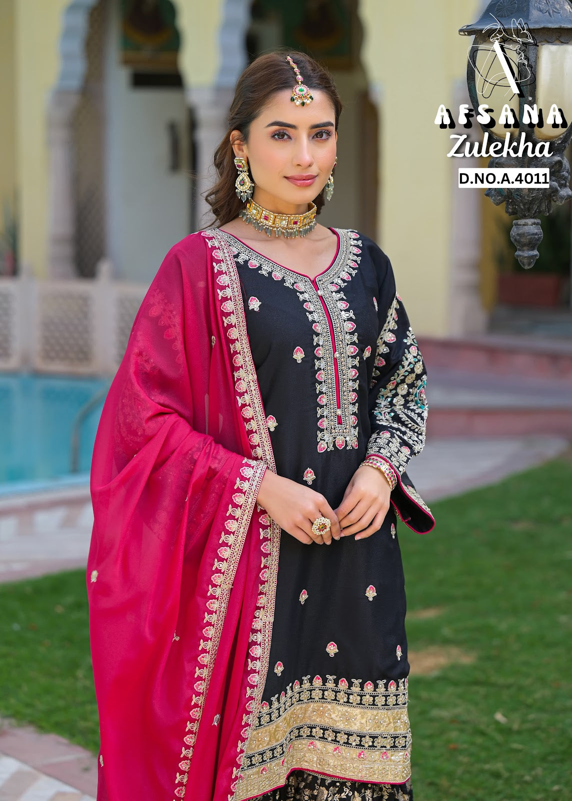 Zulekha 4011 Afsana Georgette Readymade Sharara Suits Supplier Ahmedabad