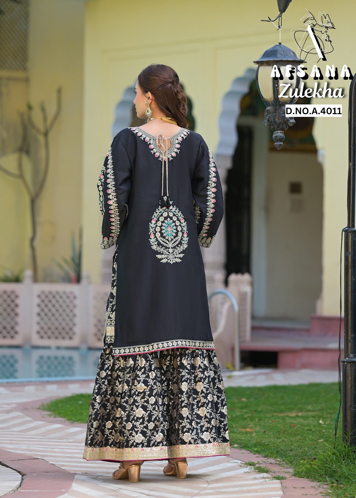 Zulekha 4011 Afsana Georgette Readymade Sharara Suits Supplier Ahmedabad