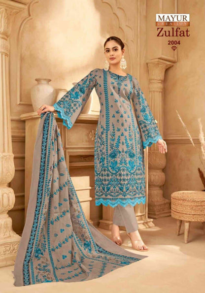 Zulfat Vol 2 Mayur Creation Cotton Karachi Salwar Suits Manufacturer Ahmedabad