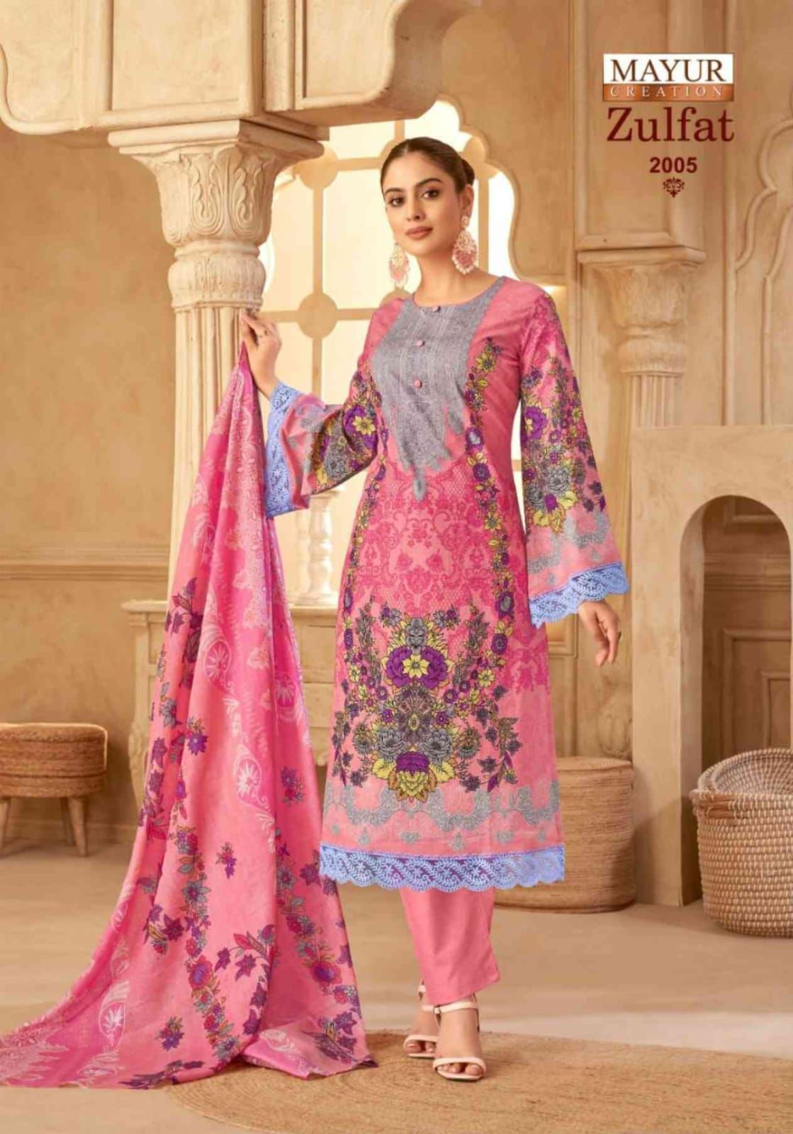 Zulfat Vol 2 Mayur Creation Cotton Karachi Salwar Suits Manufacturer Ahmedabad