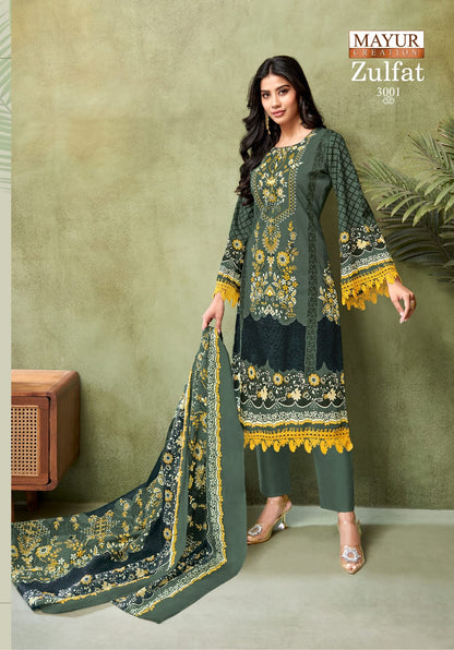 Zulfat Vol 3 Mayur Creation Cotton Karachi Salwar Suits Supplier India