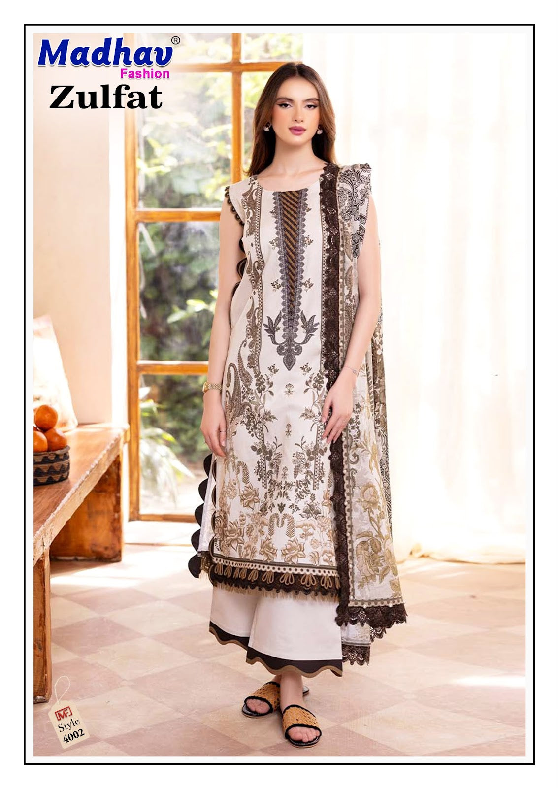 Zulfat Vol 4 Madhav Fashion Lawn Cotton Karachi Salwar Suits Exporter