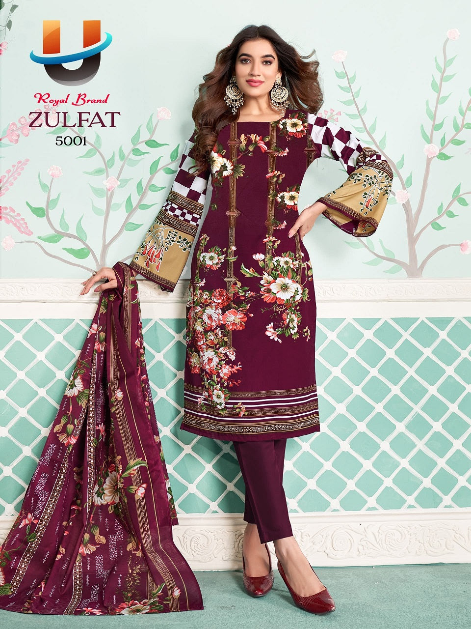 Zulfat Vol 5 Royal Brand Cotton Karachi Salwar Suits Exporter