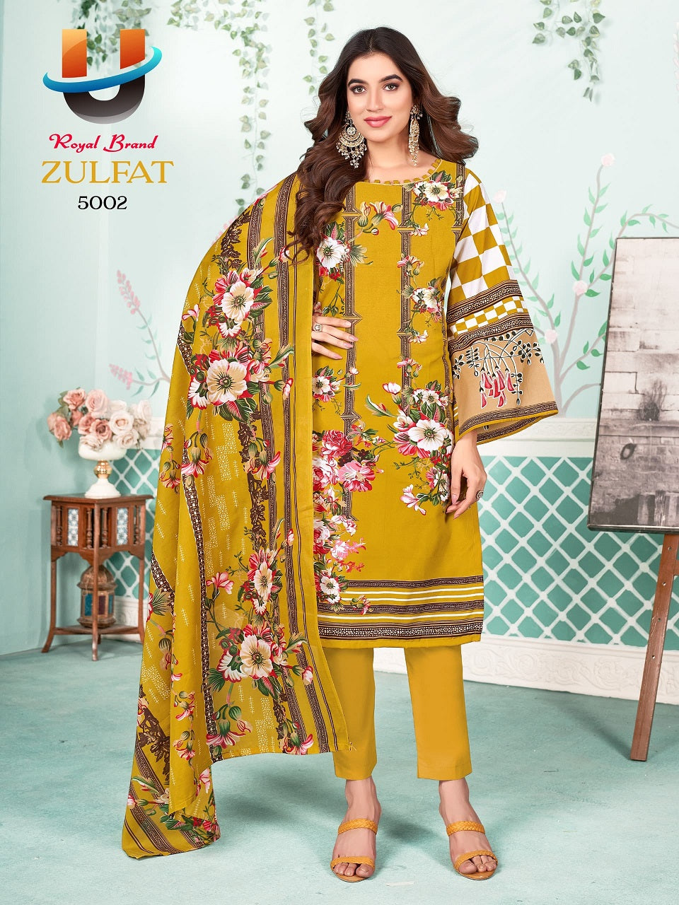 Zulfat Vol 5 Royal Brand Cotton Karachi Salwar Suits Exporter