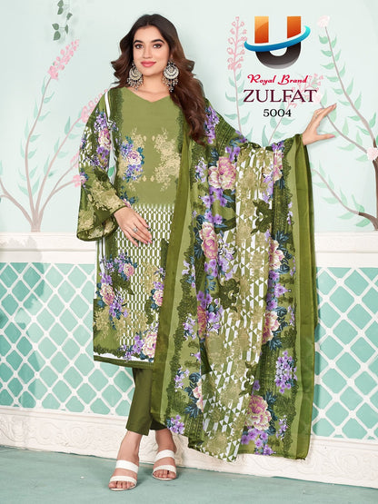 Zulfat Vol 5 Royal Brand Cotton Karachi Salwar Suits Exporter