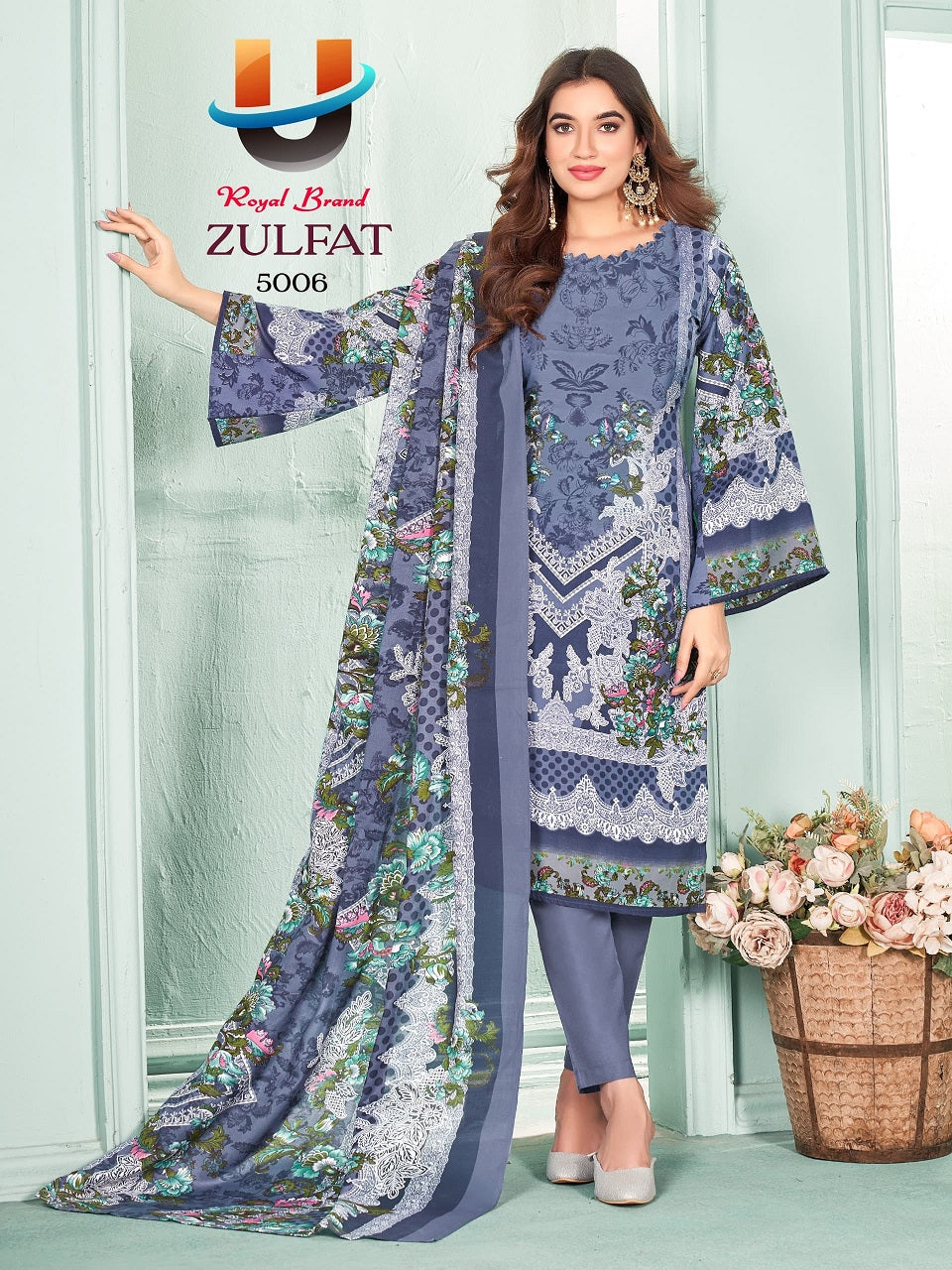 Zulfat Vol 5 Royal Brand Cotton Karachi Salwar Suits Exporter