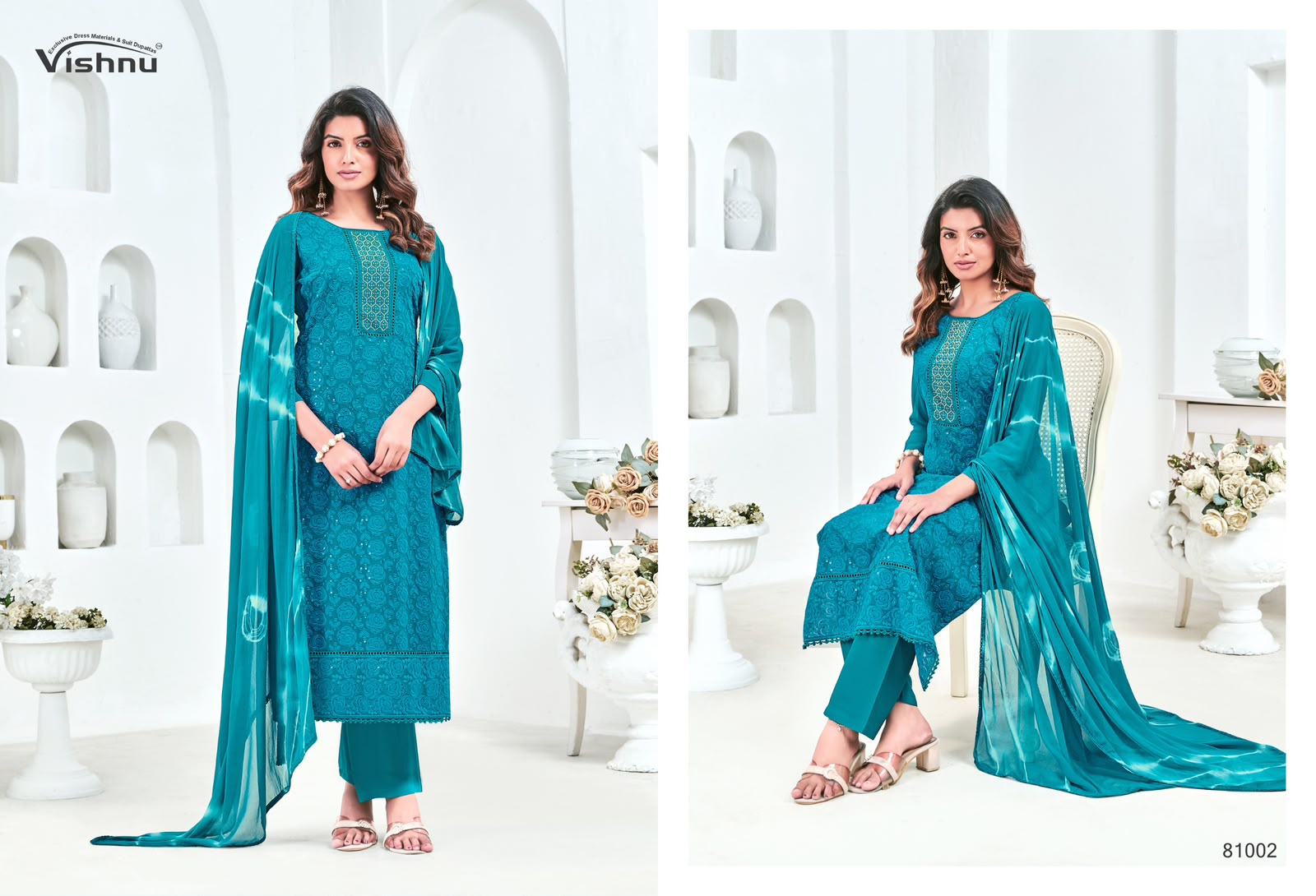 Zulfat Vol 7 Vishnu Impex Georgette Pant Style Suits Wholesale Rate