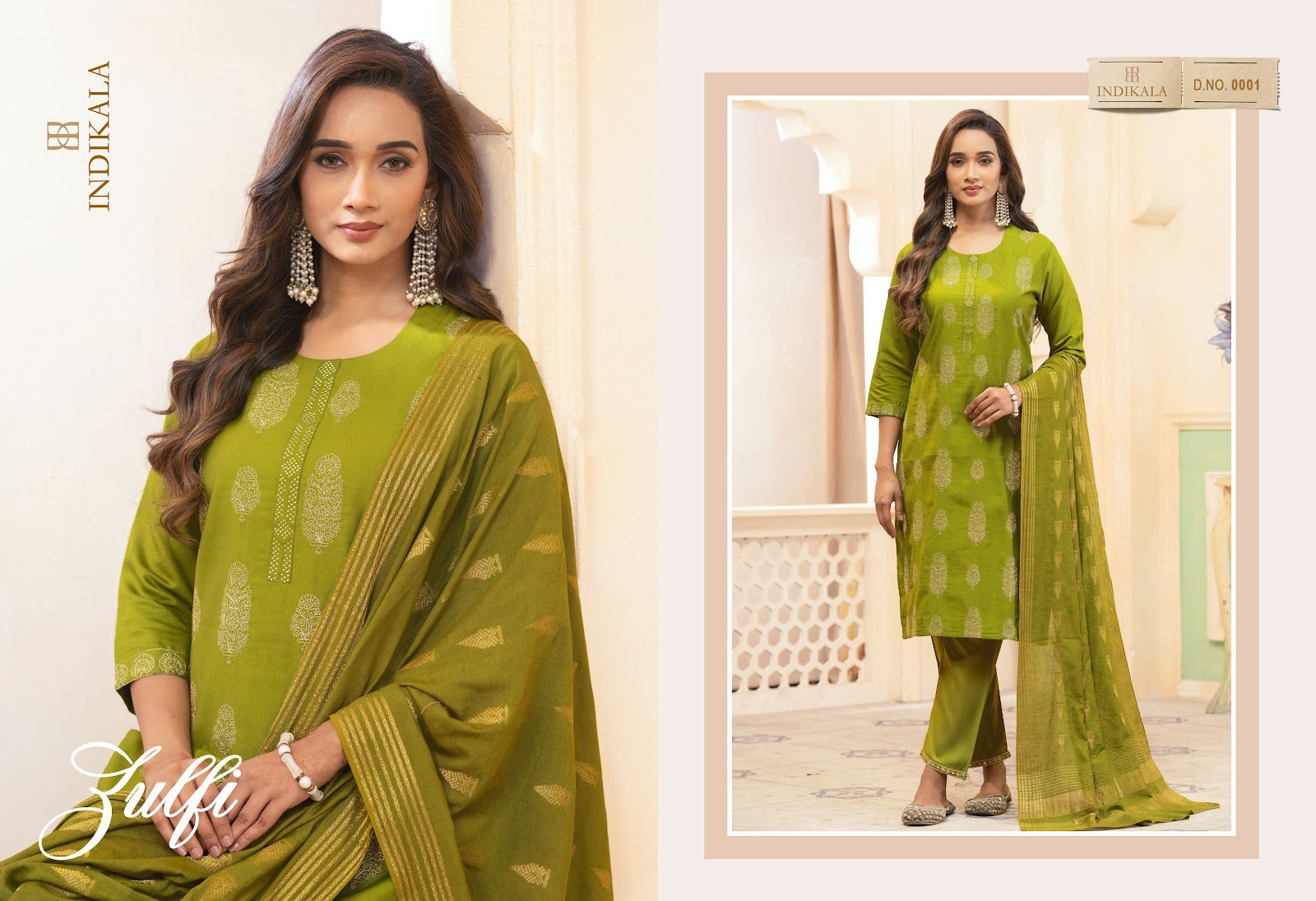 Zulfi 3 Indikala Kushal Vetican Readymade Pant Style Suits Supplier India