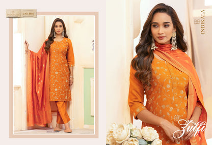 Zulfi 3 Indikala Kushal Vetican Readymade Pant Style Suits Supplier India