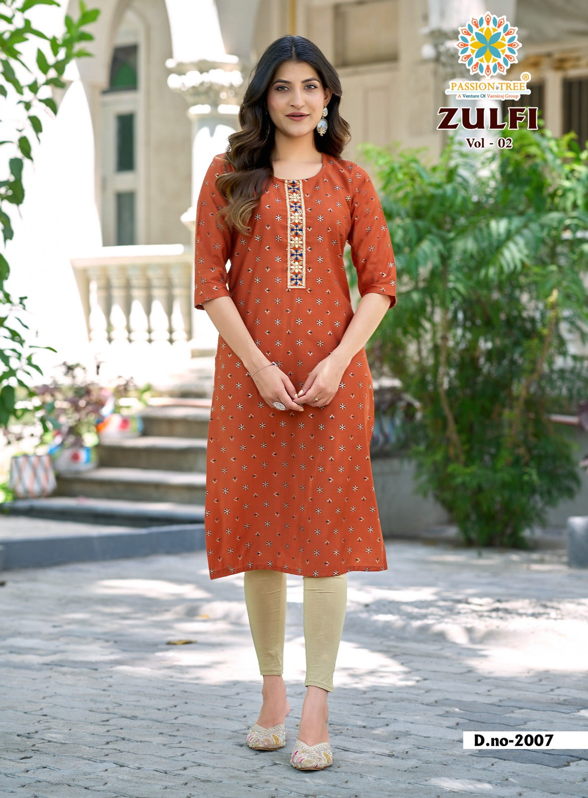 Zulfi Vol 2 Passion Tree Vetican Straight Cut Kurtis Manufacturer