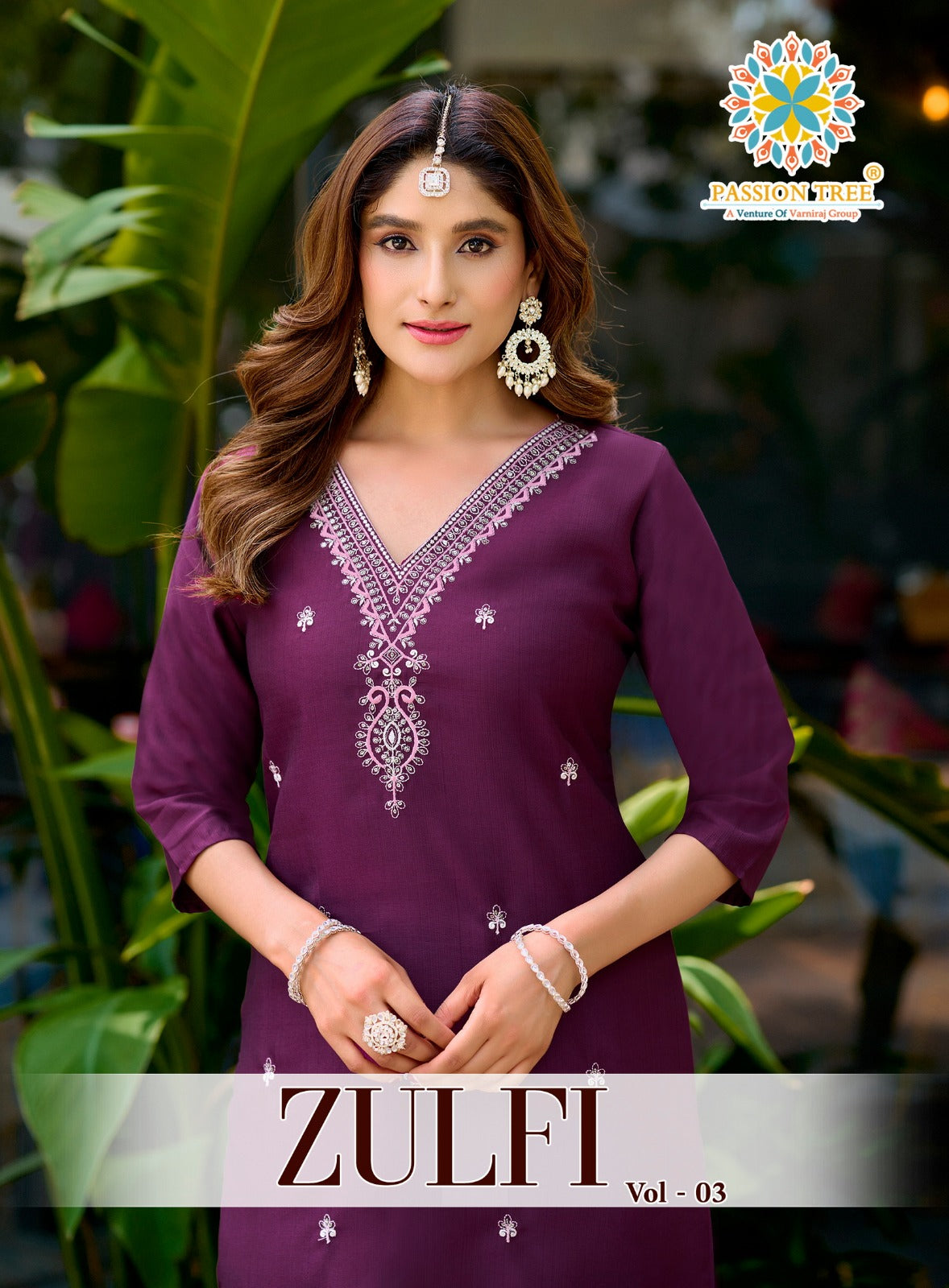 Zulfi Vol 3 Passion Tree Vetican Straight Cut Kurtis Exporter Ahmedabad
