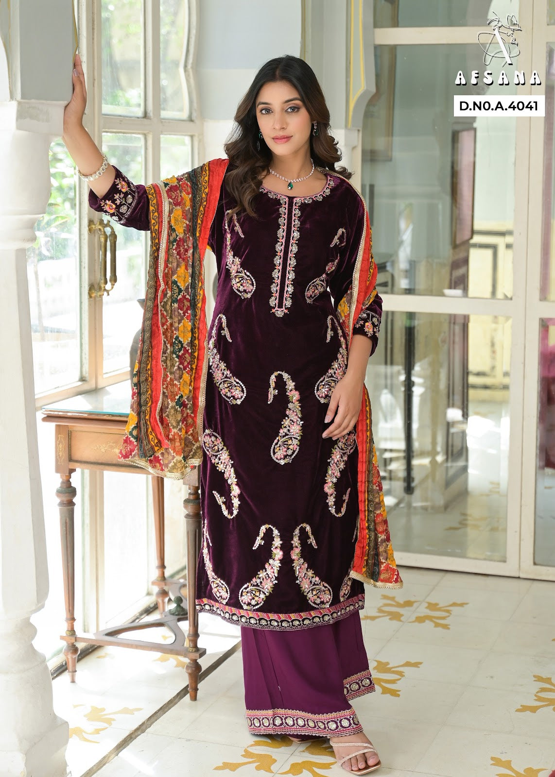 Zunaira Afsana Readymade Velvet Suits Manufacturer Ahmedabad
