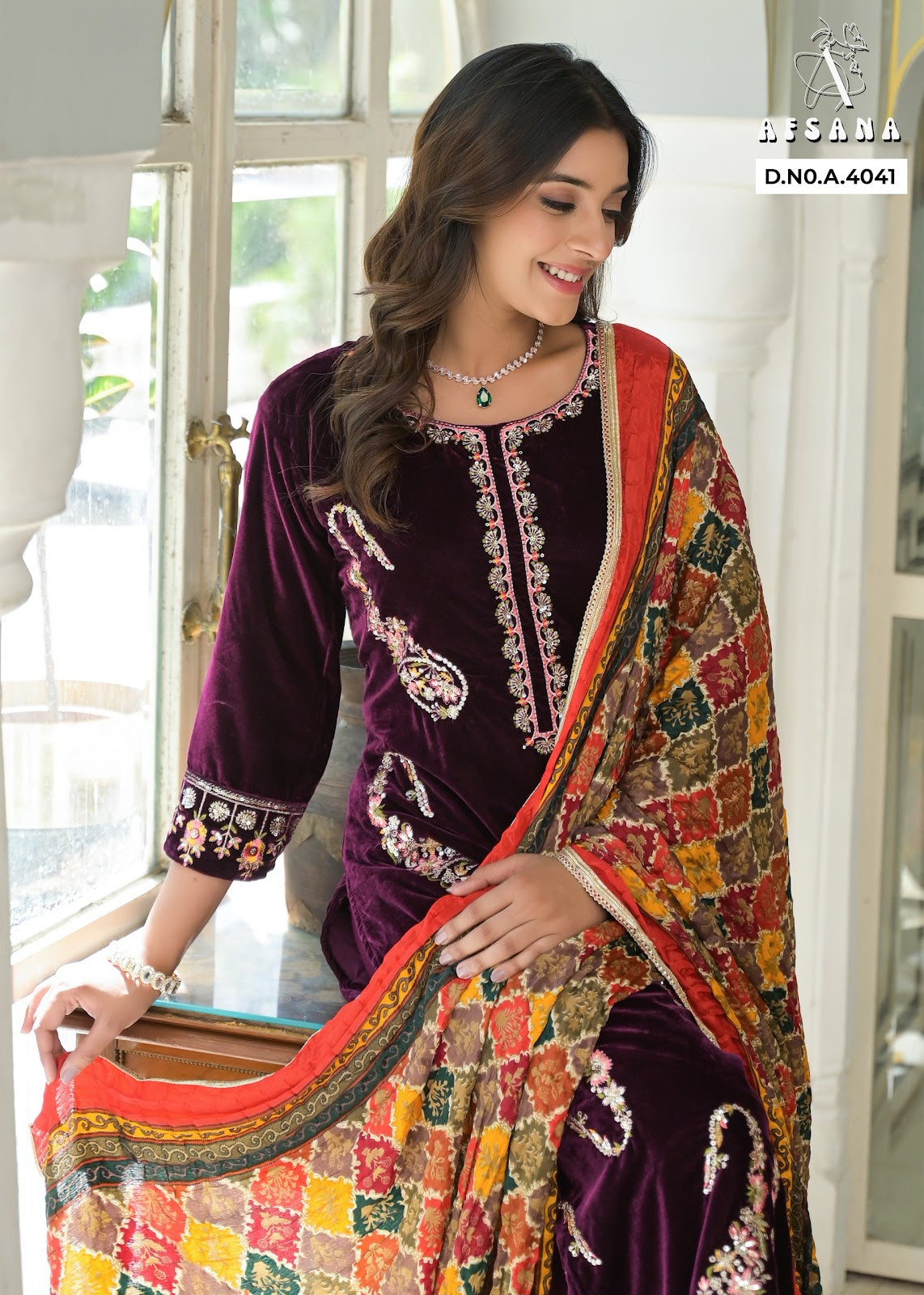 Zunaira Afsana Readymade Velvet Suits Manufacturer Ahmedabad