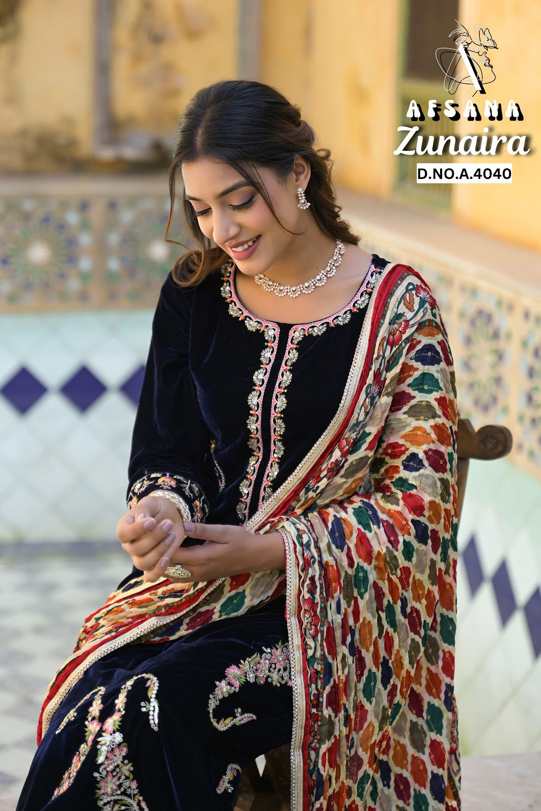 Zunaira Afsana Readymade Velvet Suits Manufacturer Ahmedabad