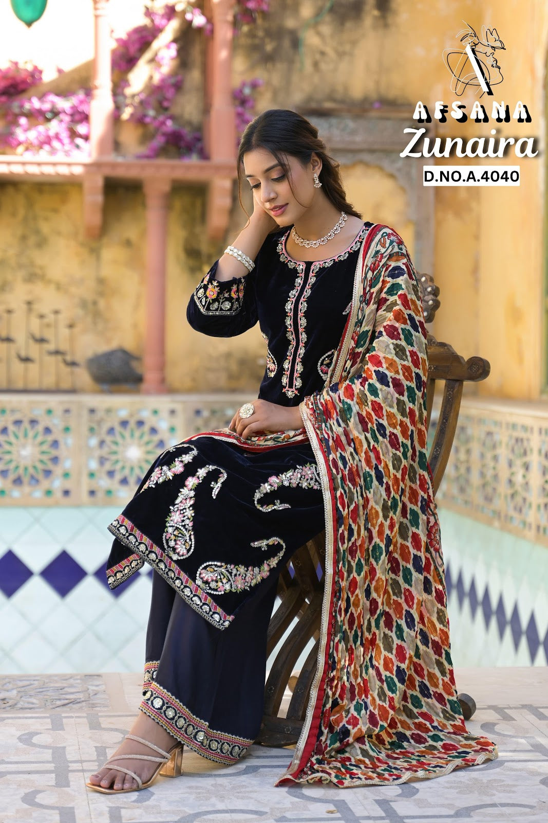 Zunaira Afsana Readymade Velvet Suits Manufacturer Ahmedabad