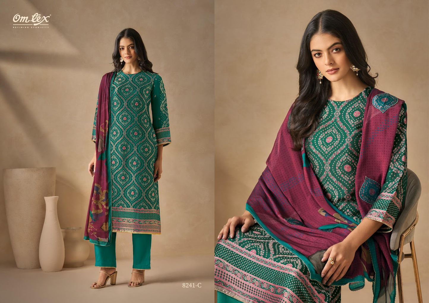 Zunaira Omtex Silk Pant Style Suits Wholesaler Gujarat