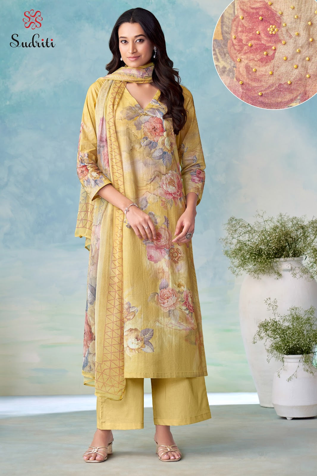 Zunaira Sudriti Sahiba Pure Cotton Pant Style Suits Wholesale