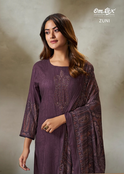 Zuni Omtex Pashmina Suits Wholesale Price