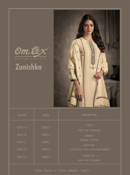 Zunishka Omtex Silk Pant Style Suits Exporter