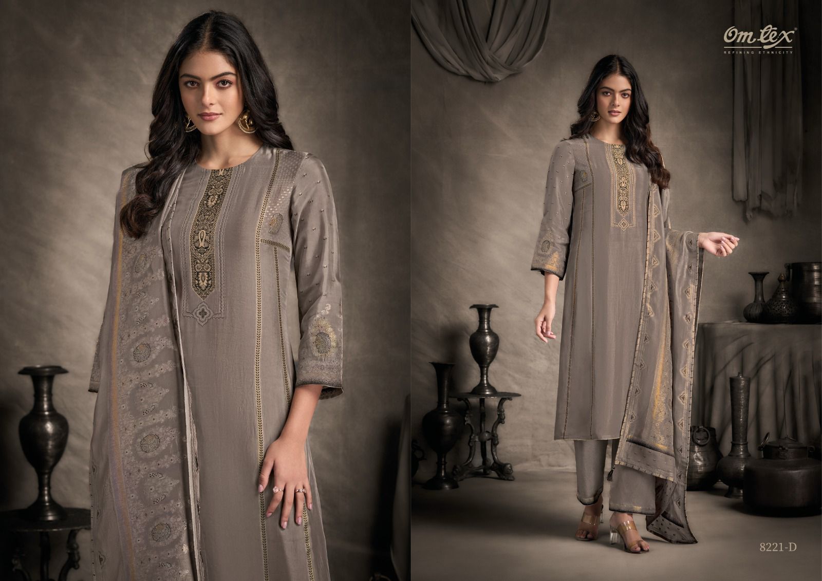 Zunishka Omtex Silk Pant Style Suits Exporter