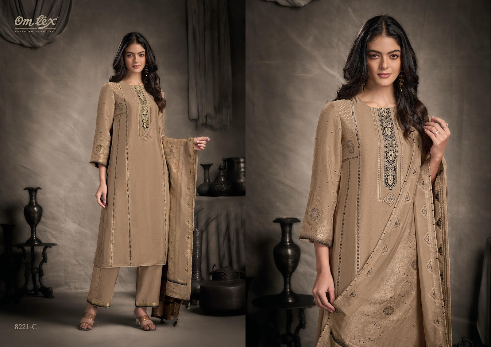 Zunishka Omtex Silk Pant Style Suits Exporter