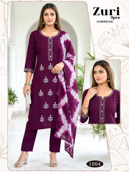 Zuri Malviken Vertican Readymade Pant Style Suits Exporter