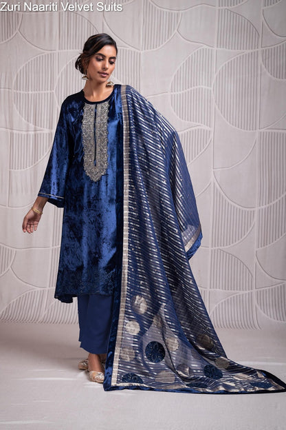 Zuri Naariti Velvet Suits Manufacturer Ahmedabad