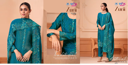 Zurii Vipul Martini Gold Pant Style Suits Manufacturer Ahmedabad