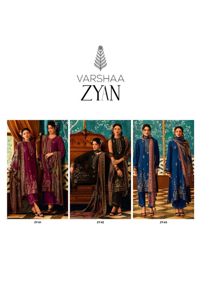 Zyan Varshaa Viscose Pashmina Pashmina Suits Wholesale