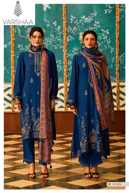 Zyan Varshaa Viscose Pashmina Pashmina Suits Wholesale