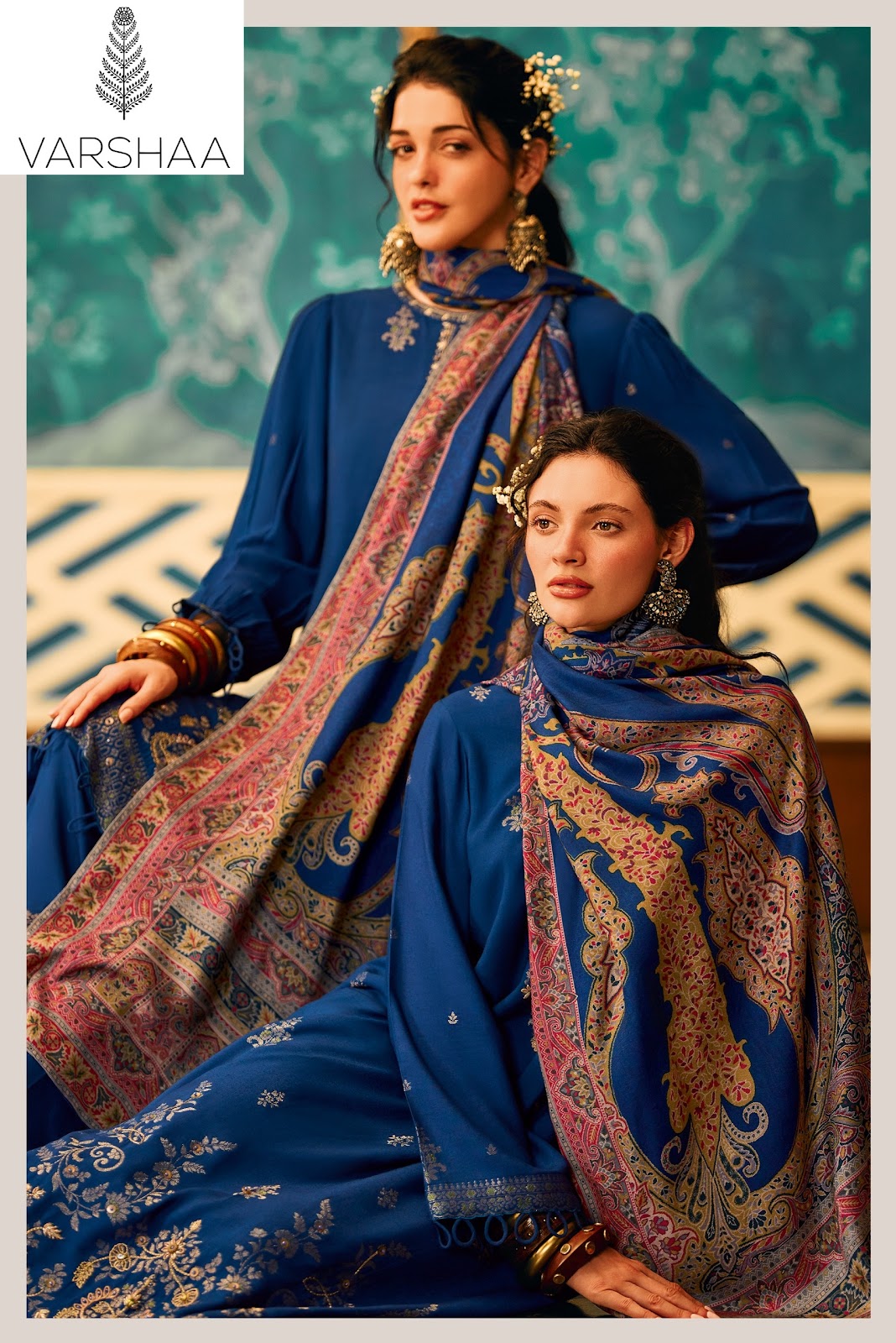 Zyan Varshaa Viscose Pashmina Pashmina Suits Wholesale