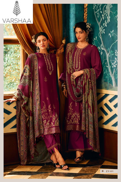 Zyan Varshaa Viscose Pashmina Pashmina Suits Wholesale