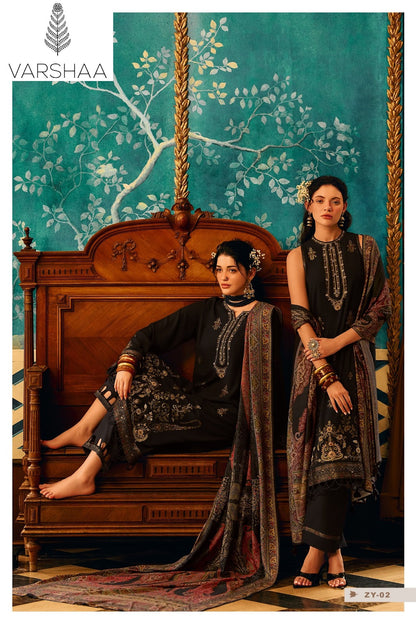 Zyan Varshaa Viscose Pashmina Pashmina Suits Wholesale