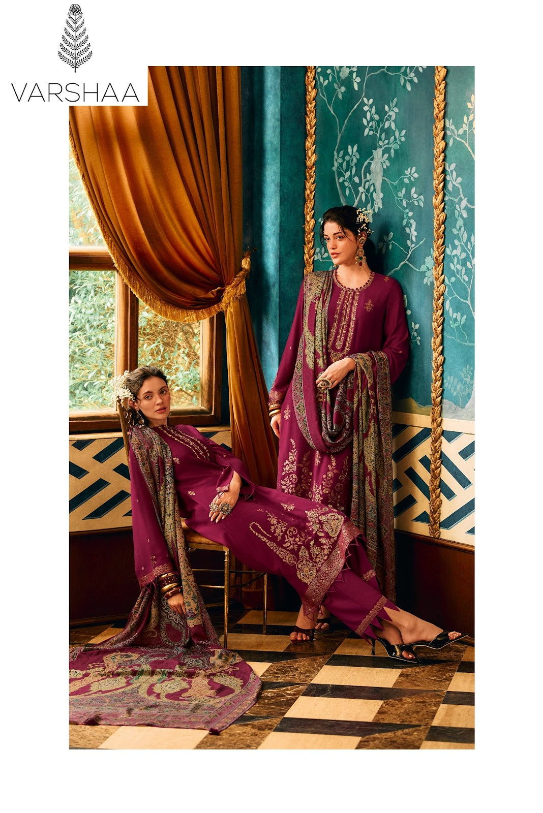 Zyan Varshaa Viscose Pashmina Pashmina Suits Wholesale