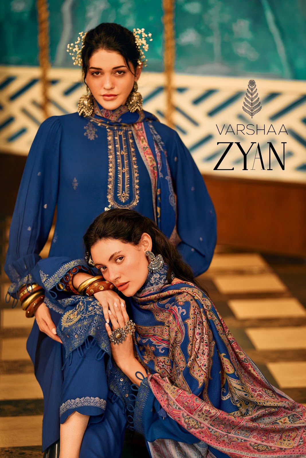 Zyan Varshaa Viscose Pashmina Pashmina Suits Wholesale