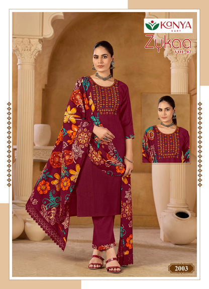Zykaa Vol 2 Kanya Kart Vertican Readymade Pant Style Suits Wholesale Rate
