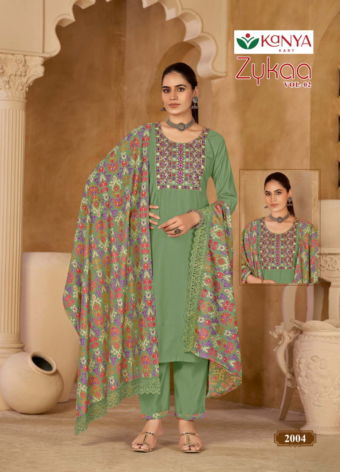 Zykaa Vol 2 Kanya Kart Vertican Readymade Pant Style Suits Wholesale Rate