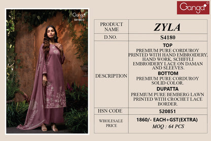 Zyla 4180 Ganga Plazzo Style Suits Wholesale Price