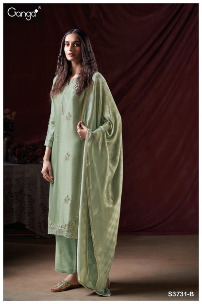 Zylee 3731 Ganga Premium Bemberg Plazzo Style Suits Supplier Ahmedabad