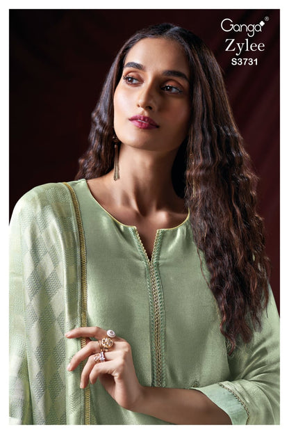 Zylee 3731 Ganga Premium Bemberg Plazzo Style Suits Supplier Ahmedabad