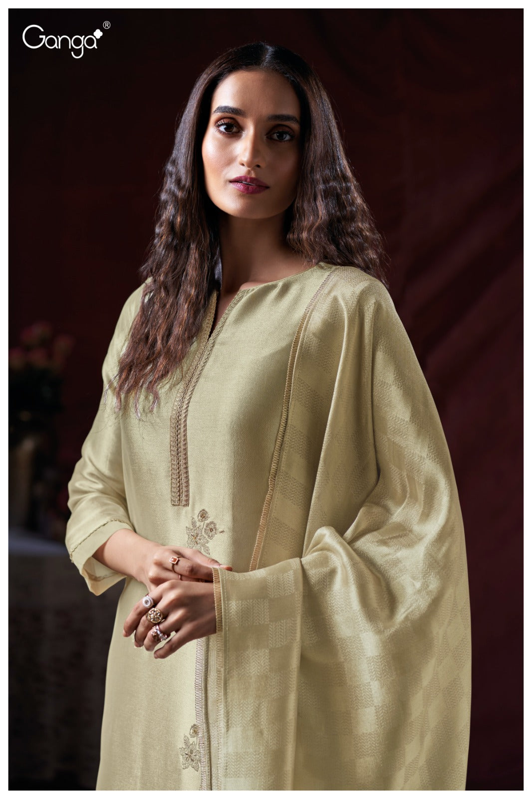 Zylee 3731 Ganga Premium Bemberg Plazzo Style Suits Supplier Ahmedabad