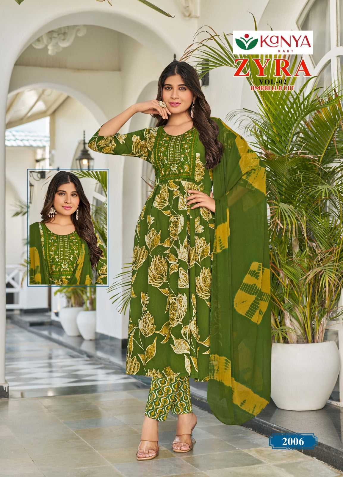 Zyra Vol 2 Kanya Kart Rayon Readymade Anarkali Suits Exporter