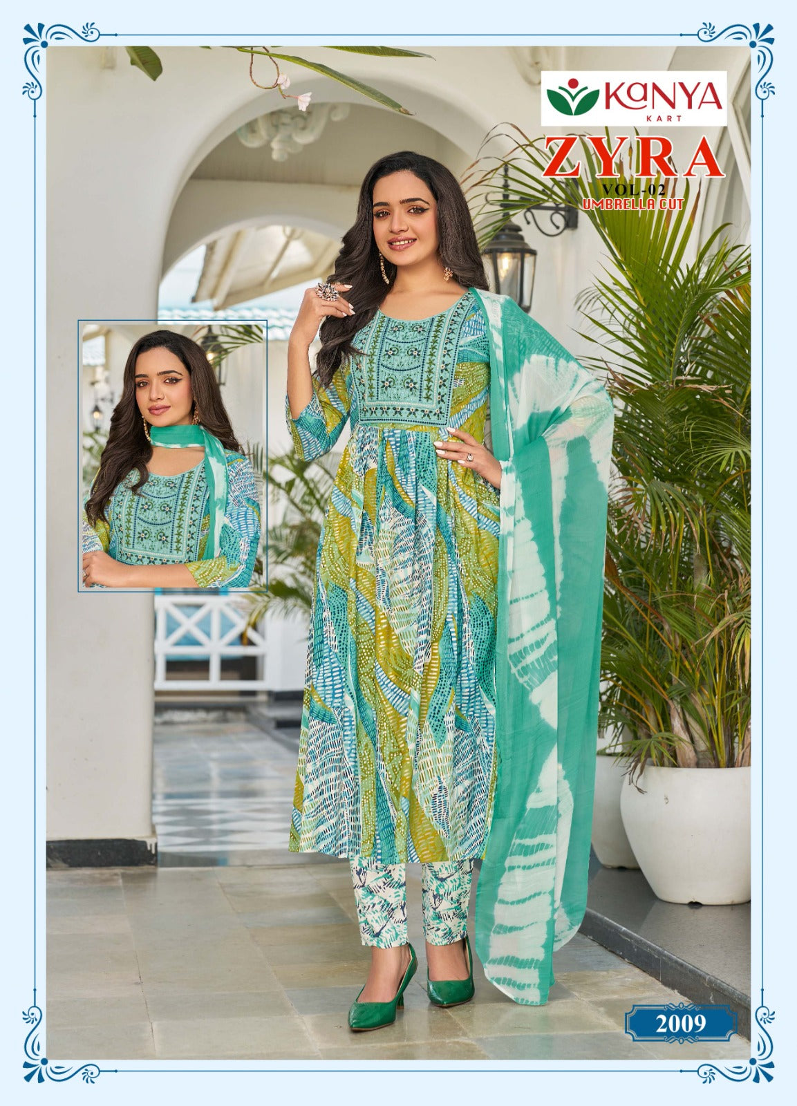 Zyra Vol 2 Kanya Kart Rayon Readymade Anarkali Suits Exporter