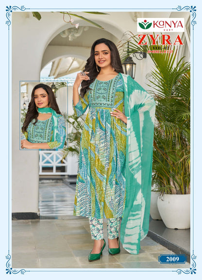 Zyra Vol 2 Kanya Kart Rayon Readymade Anarkali Suits Exporter