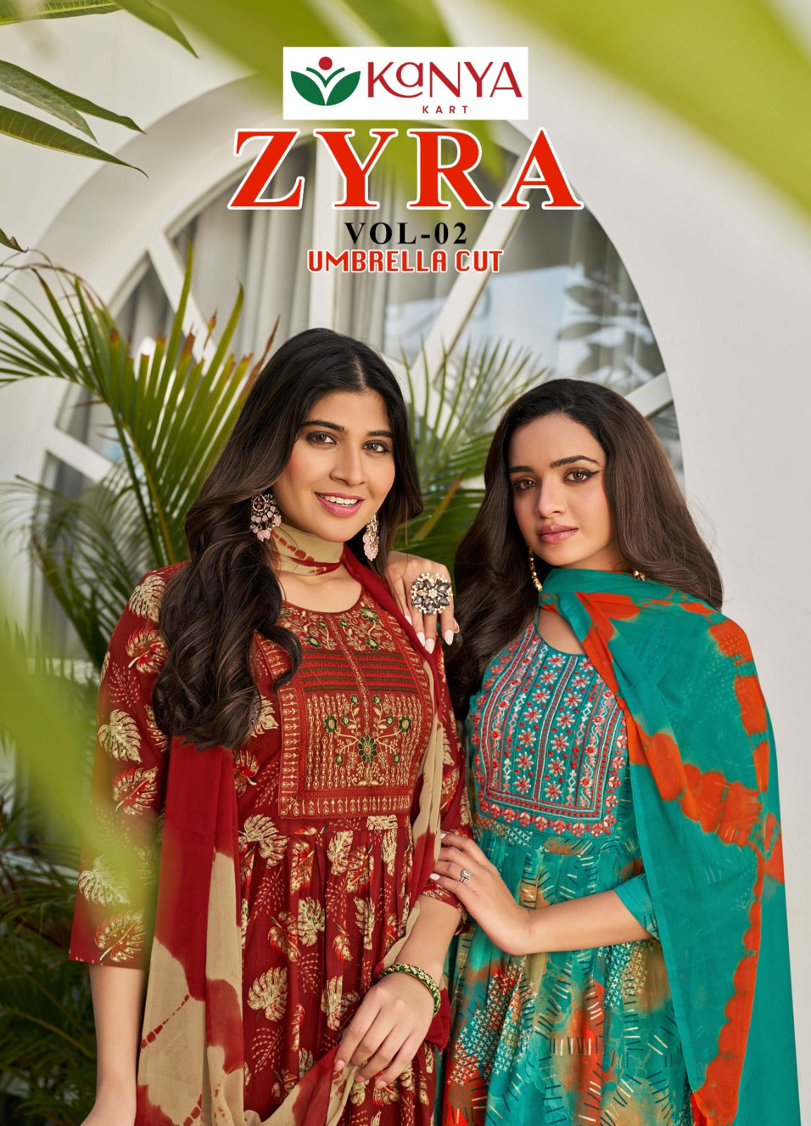 Zyra Vol 2 Kanya Kart Rayon Readymade Anarkali Suits Exporter