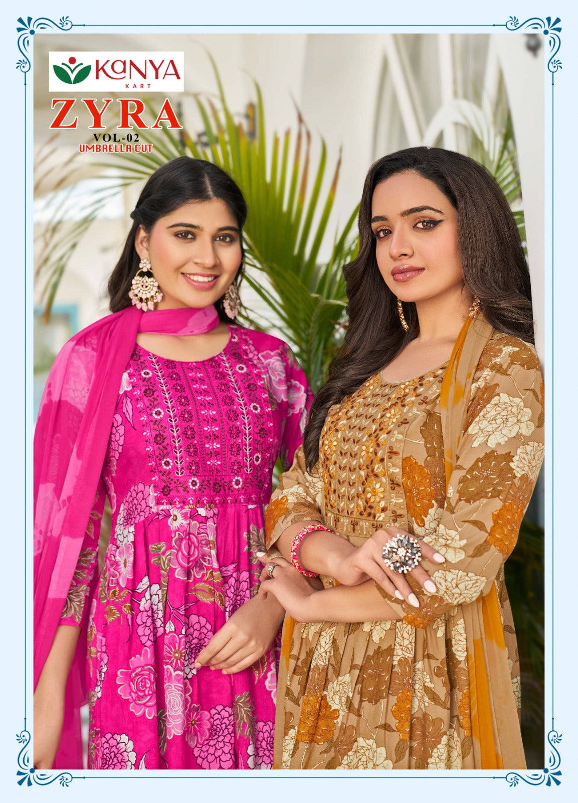 Zyra Vol 2 Kanya Kart Rayon Readymade Anarkali Suits Exporter