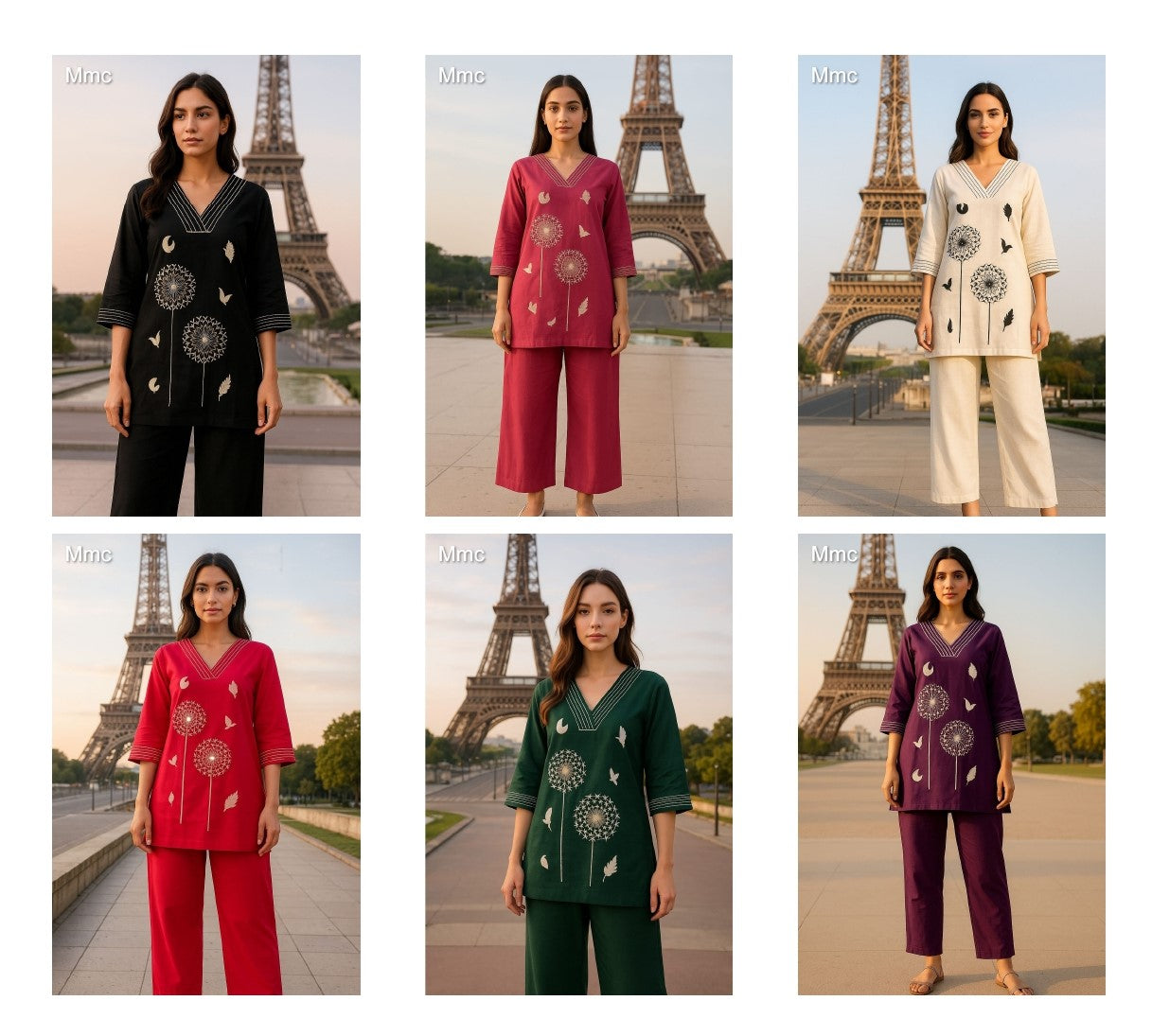 Tulip Flower Mmc Vatican Co Ord Set Exporter