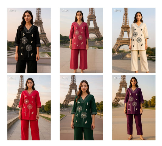 Tulip Flower Mmc Vatican Co Ord Set Exporter