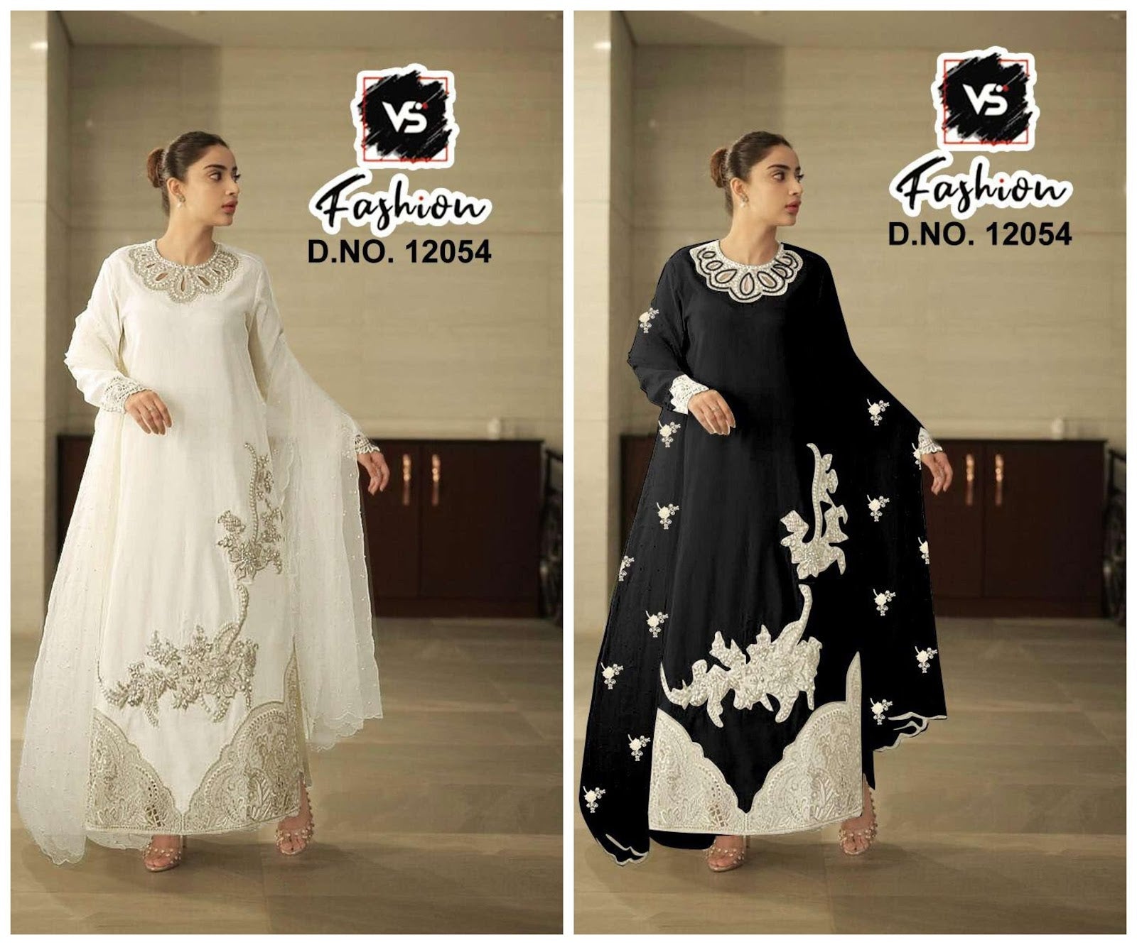 Design 12054 Vs Fashion Faux Georgette Pakistani Readymade Suits Exporter Ahmedabad