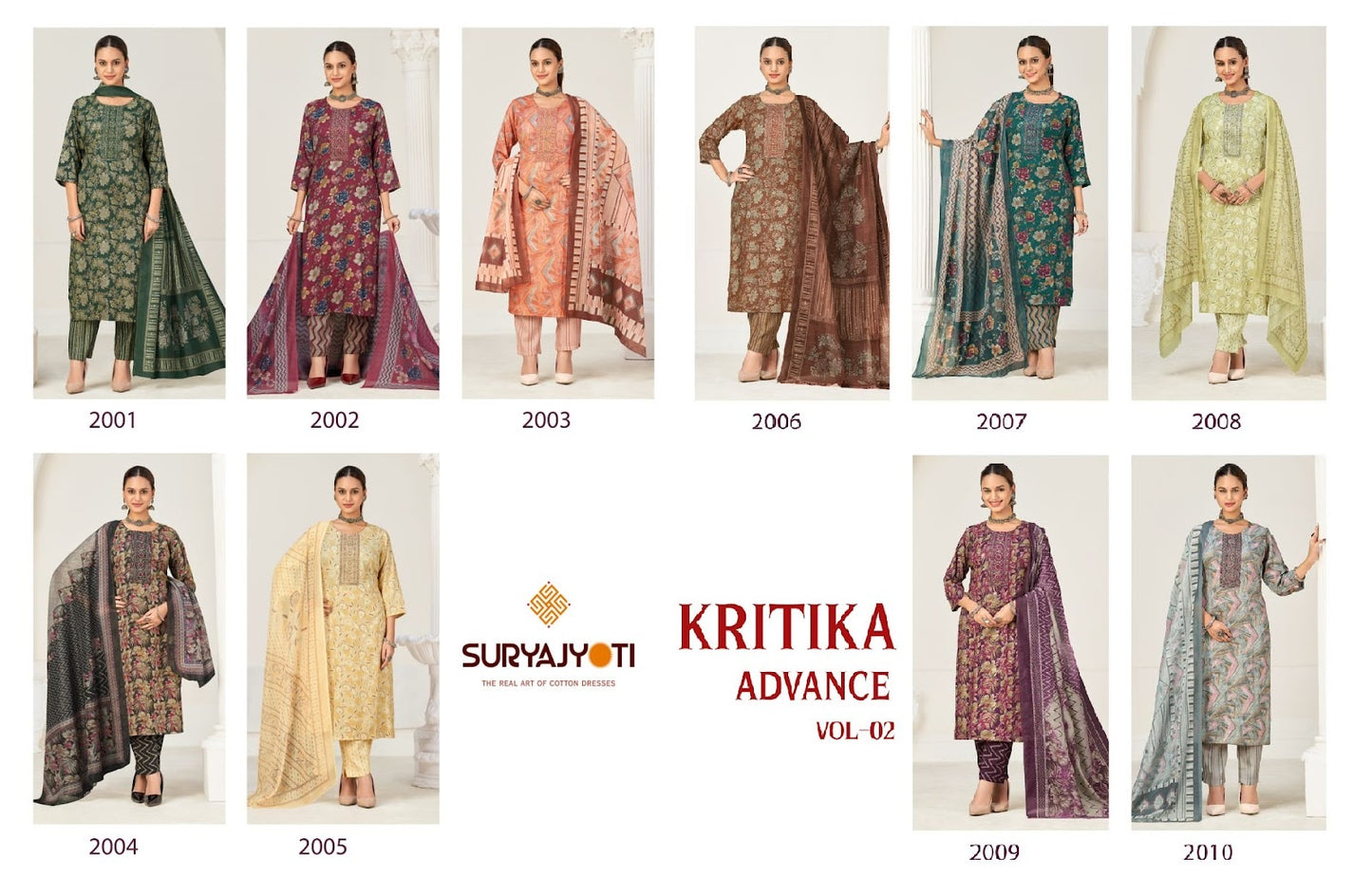 Kritika Advance Vol 2 Suryajyoti Rayon Capsule Readymade Pant Style Suits Exporter